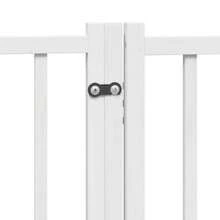 vidaXL 4-Tlg. Hundetor Mit Tür Faltbar Weiß 320 Cm Massivholz Tanne - Bianco - Visualizzare 9