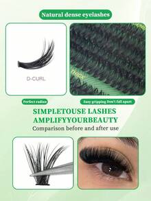 600/570/300/290/270Pcs Lash Extension Kit, DIY Lash Extension Kit, (10-16mm) Individual Lashes Clusters Kit D Curl Eyelash Extension Kit With Bond And Seal And Lash Applicator Tool, Lashes Kit For Daily Use, Party, Travel, Or As A Gift For Your Family And Friends, Lash Clusters, Lash Glue,Colle False Eyelashes Duo,Makeup Lash Clusters Kit,Lashes,Eyelashes,Fake Lashes - 彩色 - 查看 9