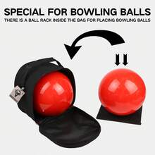Baliken Bowling Single Tote Bag, Durable, Compact And Stylish Durability Easy To Carry Holds One Ball - 黑色 - 查看 4