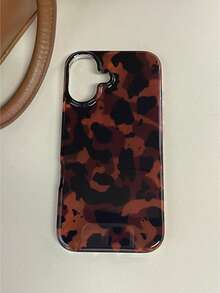 Vintage Black Brown Tortoiseshell Foil Texture Phone Case Compatible With IPhone 16 Pro Max, Apple 15, Soft Cover For 14 New, 12 Pro, 13 Pro Max, Anti-Fall Protective Cover For Women. The Color May Vary Slightly Under Different Display Angles. Waterproof Shockproof Scratch Resistant