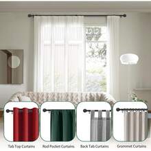 ¡RecomendadoBarras de Cortina Negras para Ventanas de 28 a 56 Pulgadas, Barra Cortina 1 Pulgada Diámetro,Barra Cortina Corativa Metal Resistente con Soportes para Interior/Exterior con Remates Redondos¡Top de Temporada - 28-56" - Ver 8