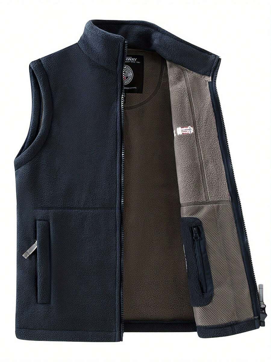 Men Vests - الأزرق الداكن - مشاهدة 1