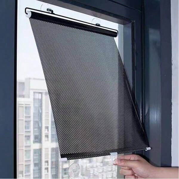 1pc Easy Install Blackout Curtain, Comes With Suction Cups, No Drilling Required, Suitable For Kitchen, Bathroom, Bedroom And Hallway Shading