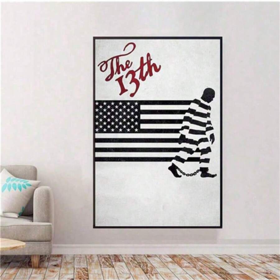 1 张《第十三修正案》电影海报 - 高品质帆布电影海报 - 墙面艺术 - 家居装饰 - 帆布画房间装饰墙面艺术客厅装饰办公室装饰卧室装饰厨房装饰浴室装饰墙面装饰家居装饰海报（无框） - 彩色 - 查看 1