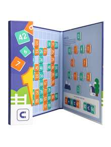 Kids Magnetic 1-100 Digit Board Set: 1-100 Math Operation Educational Toy For 3-8 Years Old, Foldable Playboard With Colorful Digital Blocks For Home & Travel Learning