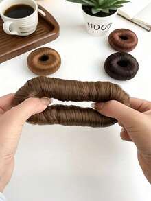 Basic Bun Maker Donut Bun Maker Basic Bun Maker Set | Donut Bun Hair Accessories Suitable For All Hair Types, Women, Hair Styling Tools,Travel,Birthday - Multicolor - View 3