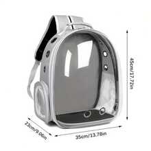 Cat Backpack Carriers, Dog Backpack, Pet Backpack For Small Cats Puppies Dogs Bunny, Airline-Approved Ventilate Transparent Bubble Backpack For Travel And Outdoor - 灰色 - 查看 5