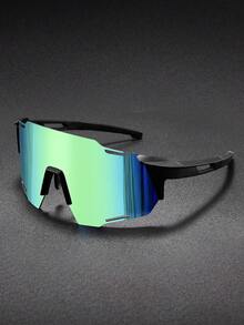 1pc Oversized Outdoor Bicycle Sports Eyeglasses, One-Piece Unisex Ski Mountaineering Windproof Cycling Goggles - Gradient - View 6