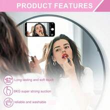 Double-Sided Silicone Phone Grip Handle, Suction Cup Phone Case Stand, Hands-Free Sticky Phone Holder, Suitable For Selfie And Video, Phone Finger Grip Stand, Wall Mounted, Car Mount, Applicable For Home, Office, Bathroom, Kitchen, Easy To Clean, No Trace, Soft Touch, Reusable Phone Accessory