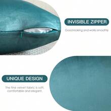 OTOSTAR Velvet Soft Solid Decorative Throw Pillow Covers 12 X 20 Inch Pillow Covers Lumbar Cushion Case Couch Pillowcases For Sofa Bed Home Decor Pack Of 2 Blue - Blue - View 7