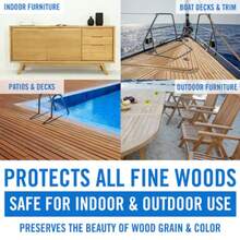 Teak Cleaner And Sealer Kit, Includes Brightener, For Wood Restoration, Outdoor Furniture, Boats, Indoor Furniture, Shower Stools, Cleans, Restores, Seals Stains - Tan - View 2