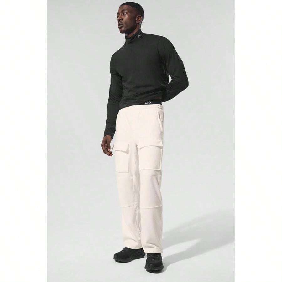 Alo Yoga Polar Fleece Ridge Cargo Pants - Black | | Pilates Set - Ivory - 查看 1