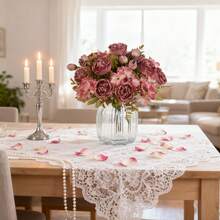 1/80PCS Artificial Flowers-Silk Peony, Hydrangea, Fake Plants, Home, Dining Room, Living Room, Outdoor Garden Decoration,Mother's Day Gifts, Birthday Gifts, Graduation Season Gifts,Wedding Season, The Art Of Inserting Flowers, Photography Props, Flower Wall, Flower Wreath, Bridal Bouquet, Wedding Decoration, DIY Flower Wreath Materials, Birthday Party Decoration Materials, Home Decoration Accessories, Valentine's Day. - Hot Pink - View 3