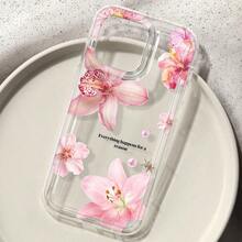 Hibiscus Floral Pattern Print Phone Case Compatible With IPhone & Compatible With  GalaxyCompatible With  Galaxy Waterproof Shockproof Anti-Fall Scratch Resistant - 無色 - 查看 2