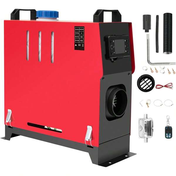All-In-One, 8KW 12V Car Air Heater, Portable Parking Heater, Fast Heating With LCD Monitor & Remote Control, For Car RV Boat Tent Caravan SUV Truck Garage