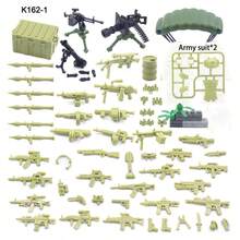 Military Set Simulate Battle Mini Weapon Pack Gun Rifle Pistol Accessories Building Blocks Diy Set Equipment Accessories Kits Swat Team Soldier Figures
