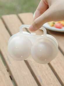 1 pieza Soporte automático de doble capa para huevos, mantiene los huevos frescos, contenedor deslizante para 12-14 huevos - Diseño con cremallera, material de plástico, sin contacto - Organizador de refrigerador, bandeja de huevos de cocina - Multicolor - Ver 9