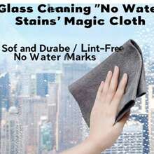5片装神奇清洁布，无痕玻璃擦拭布，颜色：黑色或灰色，适用于：汽车玻璃、窗户、厨房、浴室、水龙头等，家务清洁布 - 黑色 - 查看 8