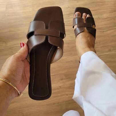 Flat Rasteira Feminina H Moda Verão Dia a Dia Tamanho Especial