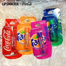 LIP SMACKER 4支/套 可口可乐润唇膏，樱桃味、橙子味、可乐味，持久保湿，自然光泽润色唇部彩妆，适合所有肤质，不含酒精，秋冬季润唇膏，派对礼物，圣诞礼物套装 LIPSMACKER - 粉色 - 查看 4