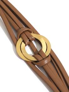 1 件双环 PU 皮革手链，防过敏、防锈，可堆叠，女士珠宝，日常/派对/夏季旅行必备品，生日/圣诞节/情人节/母亲节的完美礼物（送给女朋友/妈妈的礼物） - 彩色 - 查看 7