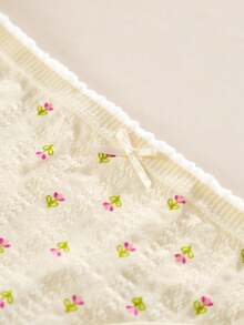 5pcs Women's Panties Set, Minimalist Cute Cotton Panties, Floral Hollow-Out Thong - Multicolor - View 9