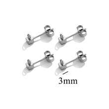 10-Piece Set Of 304 Stainless Steel 18K Gold-Plated Square Stud Earrings In 2/3/4/5mm Sizes With Dangling Globe-Shaped 4mm Earrings. Women's Stainless Steel Jewellery Stud Earrings. DIY Earring Accessories. Jewellery Making Components. - Multicolor - View 13