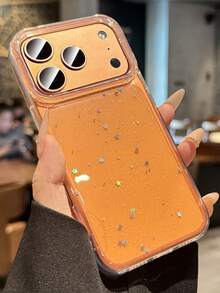 闪亮星空透明防震手机壳，兼容 17 Pro Max、17 Pro、17 Air、17、12、13、14、15、16 Pro Max、14 Plus、15 Plus、16 Plus、11，漩涡图案后盖 - 透明星星 - 查看 3