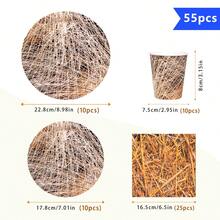 1 Set Gold Foil Disposable Plates, Napkins And Cups, Serves 10 Guests, Disposable Paper Plates Party Supplies Suitable For Birthday, Wedding, Party, Family Picnic - Multicolor - View 2