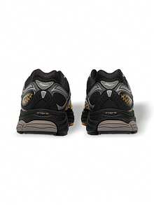 Saucony ProGrid Omni系列男士运动鞋，轻便缓震，透气防滑，厚底设计，黑色/金色，S70739-66 - 金/黑 - 查看 4