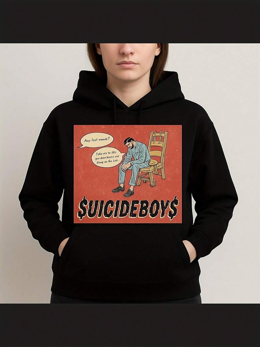 Suicideboy Hoodie Vintage Comic Art - G59 Merch Sweatshirt Horrorcore Rap Music Streetwear Clothing Alternative Apparel - Black - View 1
