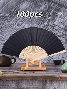 1/5/10/20/40/100件客製化白色摺疊紙扇：DIY竹扇，適用於婚禮禮物、生日、母親節、復活節等 - 完美適合家庭、辦公室和活動派對，個性化禮物，派對小禮品 - 彩色 - 查看 22