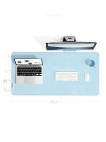 1件装PU皮革桌垫，鼠标垫，办公桌垫，防滑吸墨垫，笔记本电脑桌垫，皮革鼠标垫，防水皮革易清洁键盘垫鼠标垫，美甲桌垫，柔软超细纤维PU皮革美甲垫，可折叠美甲休息垫，可重复使用美甲桌垫，亚克力美甲桌垫，防水桌面书写垫，适用于办公室（粉色和黑色）