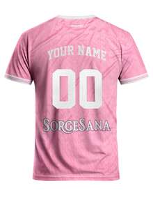 Customized Men's Football Jersey, Naples Style, Crew Neck, Comfortable Sports, Suitable For Football Training, Casual Wear, And Gift Pink Summer ,For Family, Father's Day Gift - Pink - View 5
