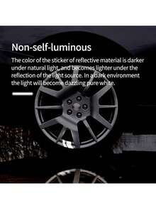 6 件装反光汽车轮毂贴纸，汽车外部装饰，汽车配件，节日礼物，个性化创意汽车轮胎装饰，重新定义您的爱车。 - 彩色 - 查看 3
