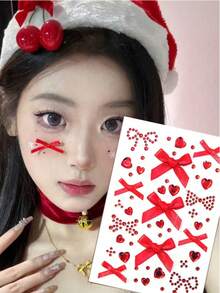 1 miếng dán hình bướm đính đá, 1 miếng dán hình trái tim đính đá, 5 màu: Hồng, Đỏ, Xanh dương, Tím và Trắng, Miếng dán trang trí mặt hình bướm đính đá, Miếng dán mặt hình trái tim và hình tròn, Miếng dán mặt, Miếng dán mặt tự làm, Miếng dán trang điểm dưới mắt, Miếng dán kim cương pha lê, Miếng dán trang điểm - Nhiều màu - Xem 9