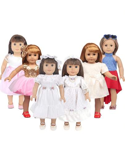 MSYO 6 Colors Available, Fashionable Doll Dress, Princess Doll Skirt, Diverse Styles, Excellent Prop For Doll Photography, Can Be Given As Birthday Or Holiday Gift For Little Girls