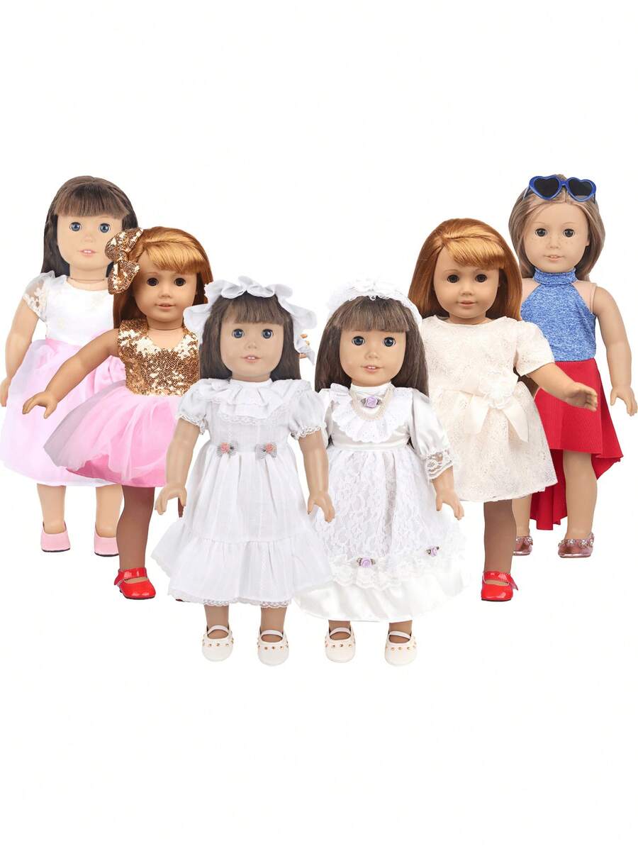 MSYO 6 Colors Available, Fashionable Doll Dress, Princess Doll Skirt, Diverse Styles, Excellent Prop For Doll Photography, Can Be Given As Birthday Or Holiday Gift For Little Girls - Multicolor - View 1