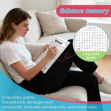 Circle Letters Word Hunt Book - Large Print Edition With Answers | Boost Logic & Memory With 36 Fun Brain Games For Elderly, Adults, Teens, Kids 3+ | Double-Sided Thick Paper, Black Spiral-Bound | Perfect Gift For Christmas, Halloween & Holidays