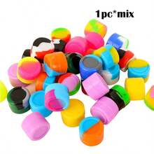 1 pieza Recipiente de almacenamiento de silicona mini con tapa - 2ml, perfecto para cera, aceites y accesorios de cigarrillos, frasco cosmético portátil para cremas, lociones y muestras de maquillaje