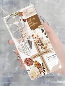 Bible Quotes From The Cross Transparent Phone Case Suitable For Compatible With Samsung Galaxy S25/24/23/22/21 Ultra/FE/Plus,A73/72/71/55/54/53/52/51/35/34/33/25/24/22/16/15/14/13/12,As Well As,Iphone17,16, 15, 14, 13, 12, 11, PRO MAX,PRO, PLUS,Air,16E,Fashionable Phone Cases - Nhiều màu - Xem 3