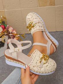 Beige Mesh Buckle 012
