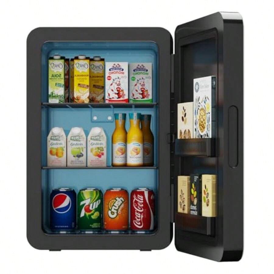 Mini Fridge 22L Portable Mini Refrigerator 12V Car Fridge Cooler Black - Negro - Ver 1