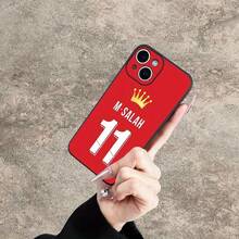 Funda de Teléfono Creativa No. 11 con Patrón de Uniforme de Equipo de Fútbol, Nueva y de Alta , Textura Mate Premium, Protección Completa de Lente, Antigolpes y Antihuellas, Compatible con iPhone 16/15/14/12/11/X/XR/XS/8/7/SE Mini Plus Pro Max Series - Mezcla de colores - Ver 5