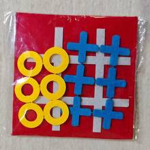 1/4/8/12/16 sets Mini jeu de croix en feutre, comprenant 6 fourchettes, 6 cercles et 1 tableau adhésif. Doux, portable et durable, convient pour des jeux interactifs amusants, des jeux de fête, des loisirs et des divertissements familiaux, des cadeaux d'Halloween, de Noël et d'anniversaire. Jeux de plateau colorés en feutre, jeux de morpion. - Multicolore - Voir 15