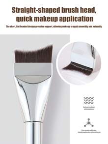 1 Dual-Ended Foundation Brush, 1 Teardrop Makeup Sponge Puff (Dual-Ended Fishtail Foundation Brush, Crescent-Shaped Flat Head, Ultra-Thin, Smooth Foundation Application Brush, Does Not Absorb Too Much Product, Dedicated For Foundation Liquid),Brush Set,Makeup Brush Kit,Make Up Brush Set,Make Up Set Complete,Makeup Brush Set,Complete Makeup Kit,Brush Kit,Brushes Makeup Set,Makeup Gift Set,Set - Multicolor - View 7