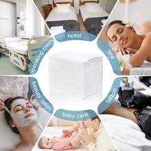 Massage Table Sheets & Headrest Covers - White - View 10