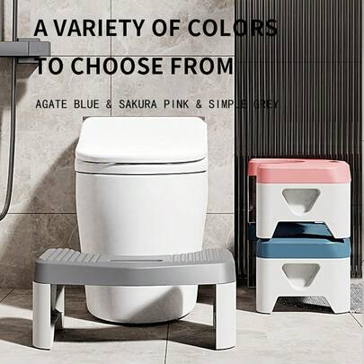 This Ergonomic Toilet Stool Features An Anti-Slip And Thick Design, Specially Made To Provide Support And Convenience For Squatting In The Home Bathroom. It Helps Maintain A Healthier Sitting Posture, Making Using The Toilet More Comfortable, And Its Sturdy Anti-Slip Structure Ensures Reliability.