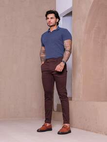 Calça De Sarja Masculina Slim c/ Elastano