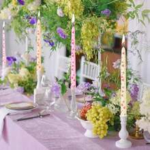 10 Inch Geometric Printed Tapered Candles 4 Pack Triangles Handmade Dripless Less Candlesticks For Wedding Party Dinner Home Decor{Inchcolor_nameinch:InchTriangleinch,Inchsize_nameinch:Inch10Inch-4Countinch} - 三角形 - 查看 5